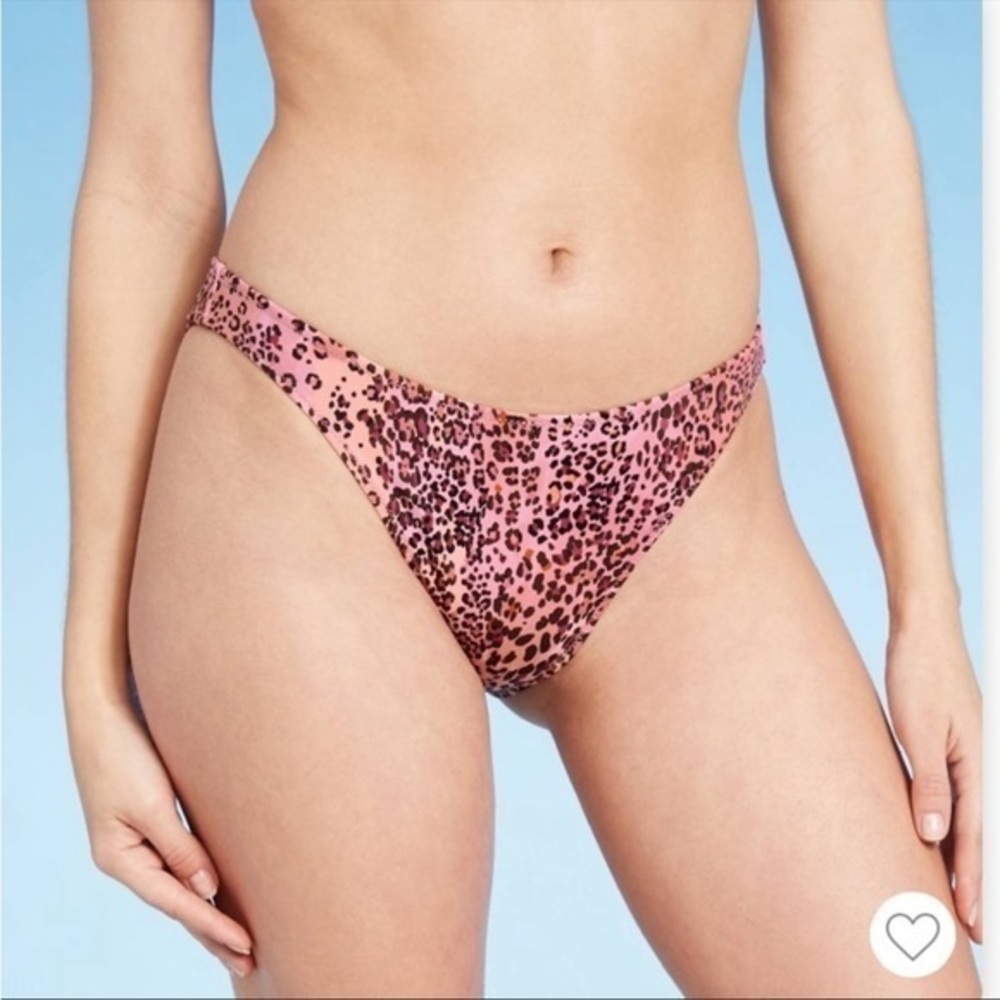 NWOT- Shade & Shore Animal Print High Waist Cheeky Bikini Bottoms